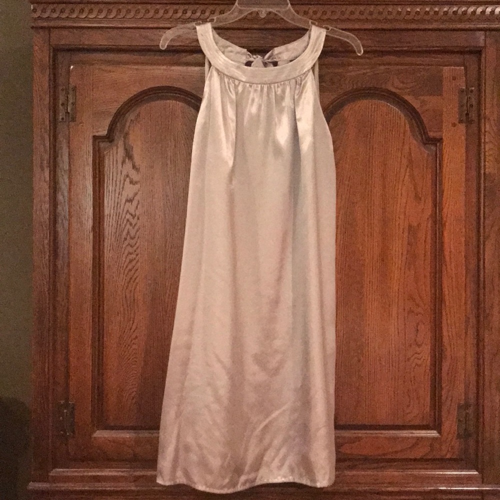 Taylor Brand size 8 Taupe Silk Dress